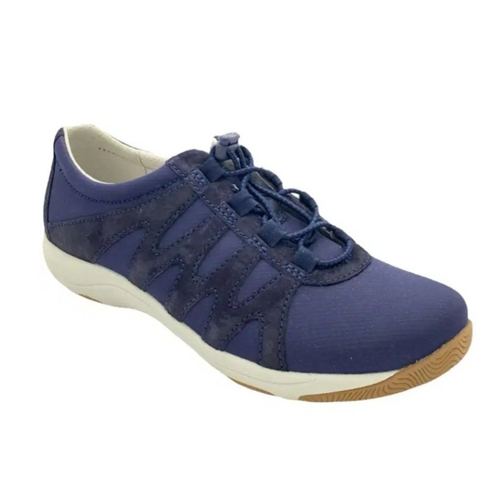Dansko Harlie Sneakers Women‎ 41 Navy Blue Suede Leather Retro Comfort Walking